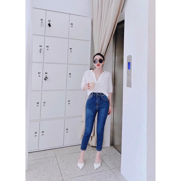 Áo polo len lỗ trắng siêu hot VLKN
