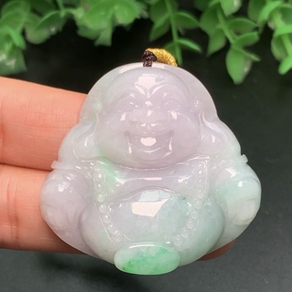 Mặt dây chuyền Di Lặc phong thủy ngọc cẩm thạch/Ngọc phỉ thúy tự nhiên