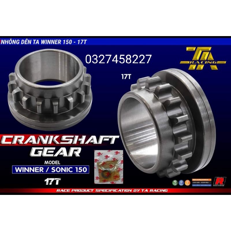 Nhông thì gắn dên trục khuỷa độ TA cho xe Winner, Sonic 150