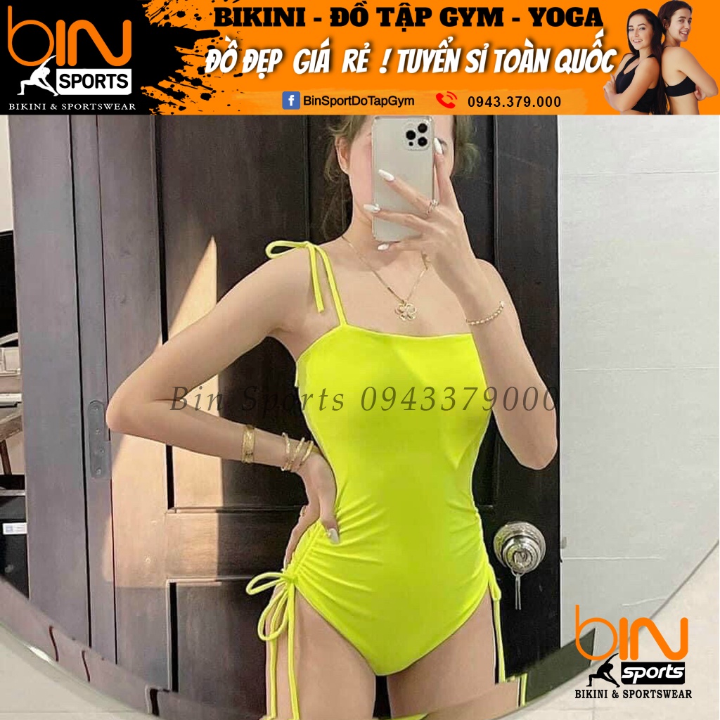 Bikini Nữ Liền Thân Dây Nơ Vai Nhiều Màu Freesize Bin Sports BHV084