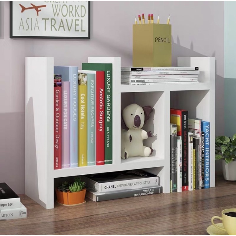 Kệ Sách Gỗ Lắp Ghép Để Bàn Học Gỗ MDF Dày 17 CM home decor - Kệ đa năng thông minh để bàn