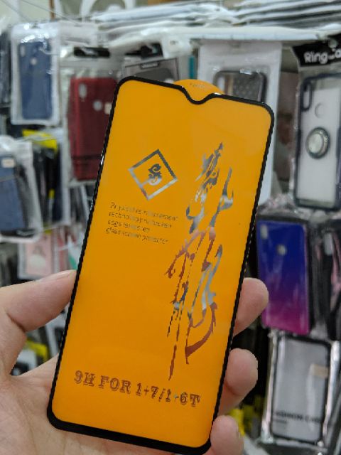 Kính cường lực 6D cho Redmi Note 8 / OnePlus 6T / OnePlus 7 dùng chung Full màn chất đẹp bóng mượt ôm màn 2.5D cao cấp