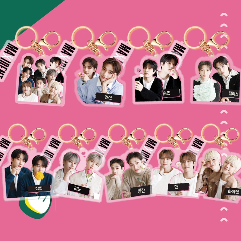 Móc Khóa Hai Mặt Bằng Acrylic Kpop Stray Kids 2022 Mới