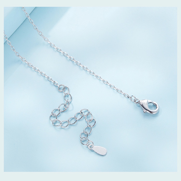 Vòng cổ BAMOER mặt hình dấu chân chó đính đá zircon màu vàng hồng thời trang cho nữ