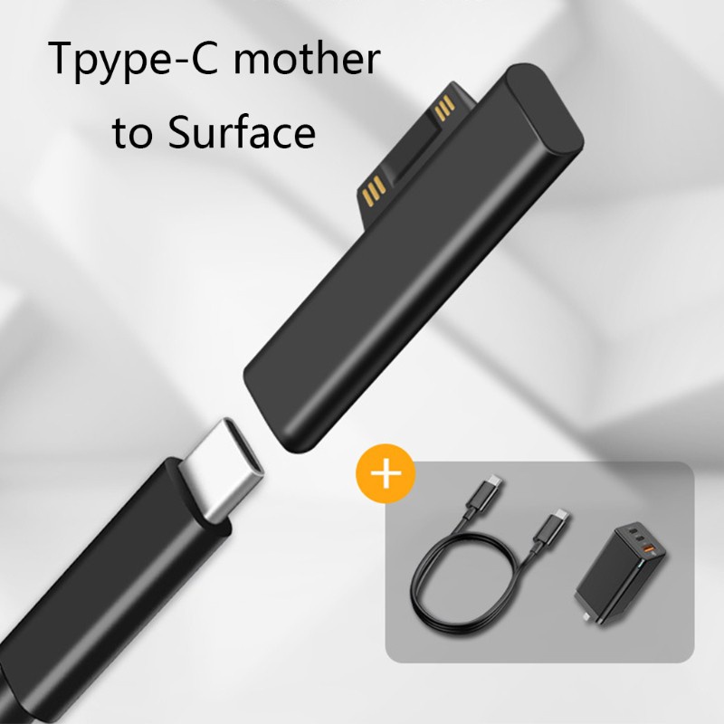 Phích cắm sạc nhanh loại c PD chuyên dụng dành cho Surface Pro 3 4 5 6 Go