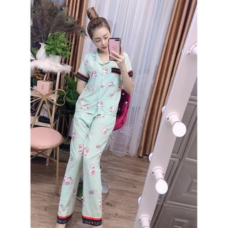 Bộ lụa thái - tay ngắn quần dài p3