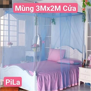 Mùng Ngủ Có Cửa Lưới Dày Phước Long Một Màu