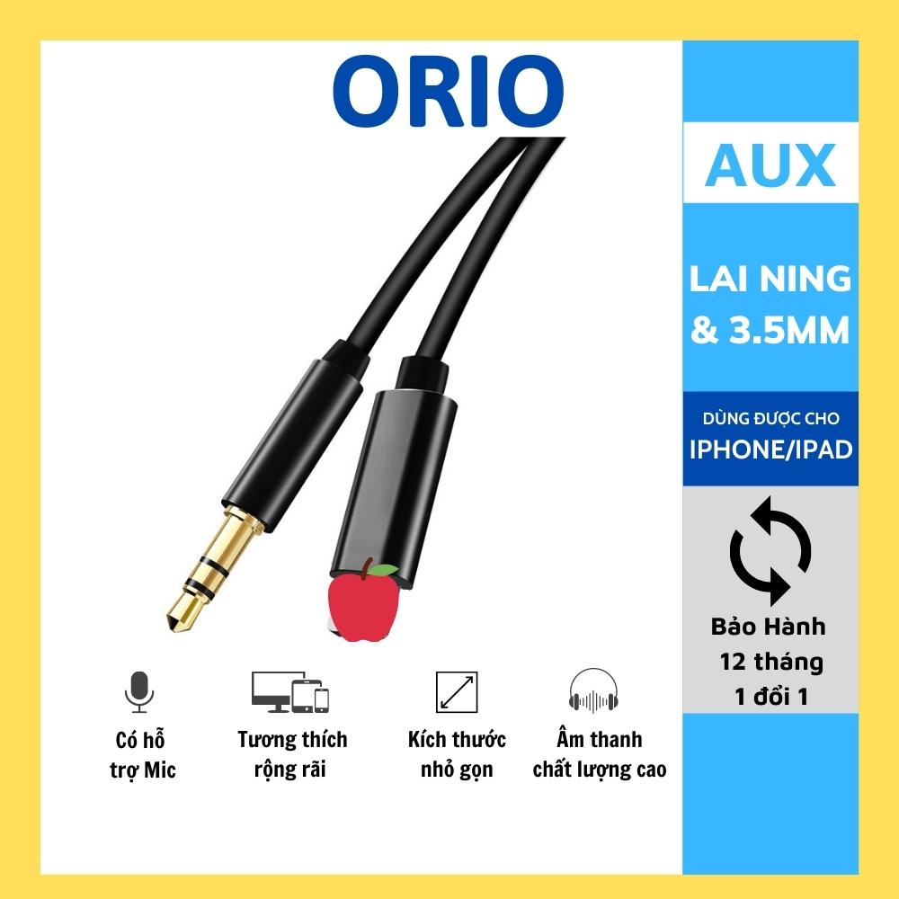 Dây Kết Nối Ra Loa 1 Đầu Lai ning Và 1 Cổng tròn 3.5 chính hãng AUX Bảo hành 6 tháng - Orio