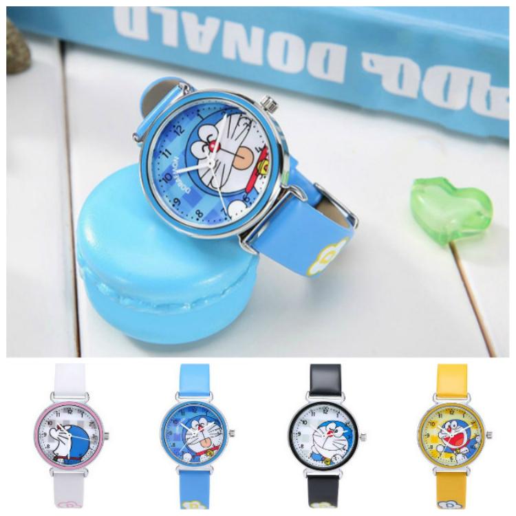 Đồng hồ da đeo tay họa tiết Doraemon hoạt hình phong cách Harajuku