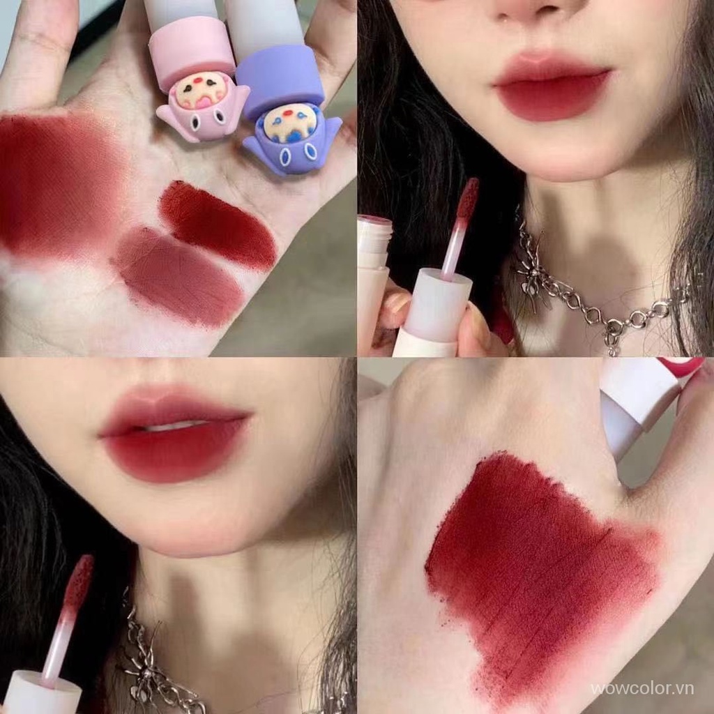 [Hàng mới về] Son kem KAKASHOW nhiều màu tùy chọn chống thấm nước thiết kế dễ thương