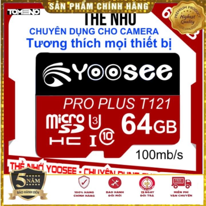 THẺ NHỚ 64Gb YOOSEE XỊN, thẻ chuyên dụng cho camera