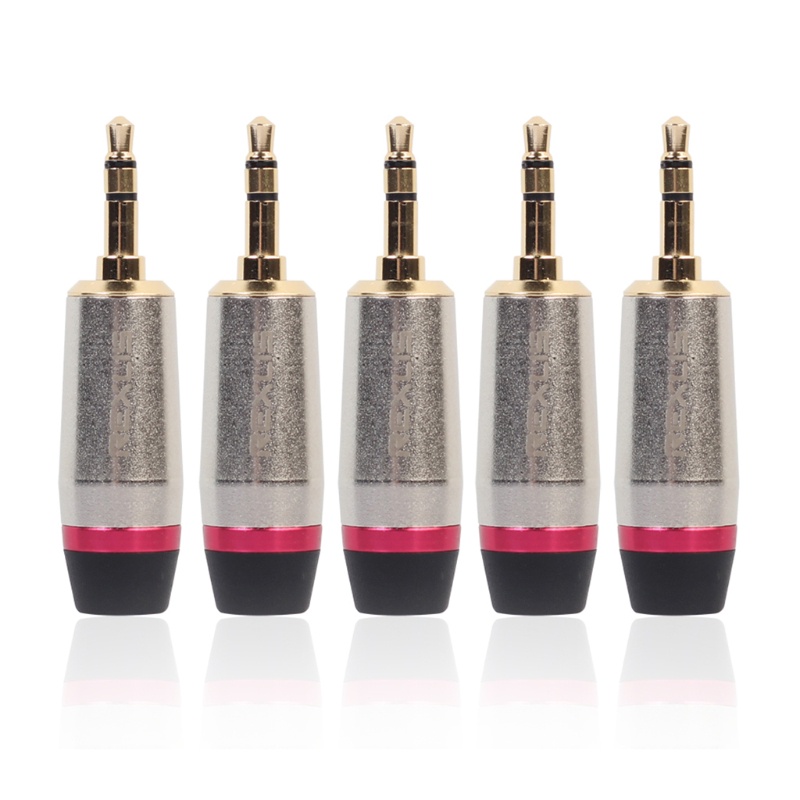 Set 5 Giắc Cắm Tai Nghe 3.5mm Mạ Vàng 3 Cực