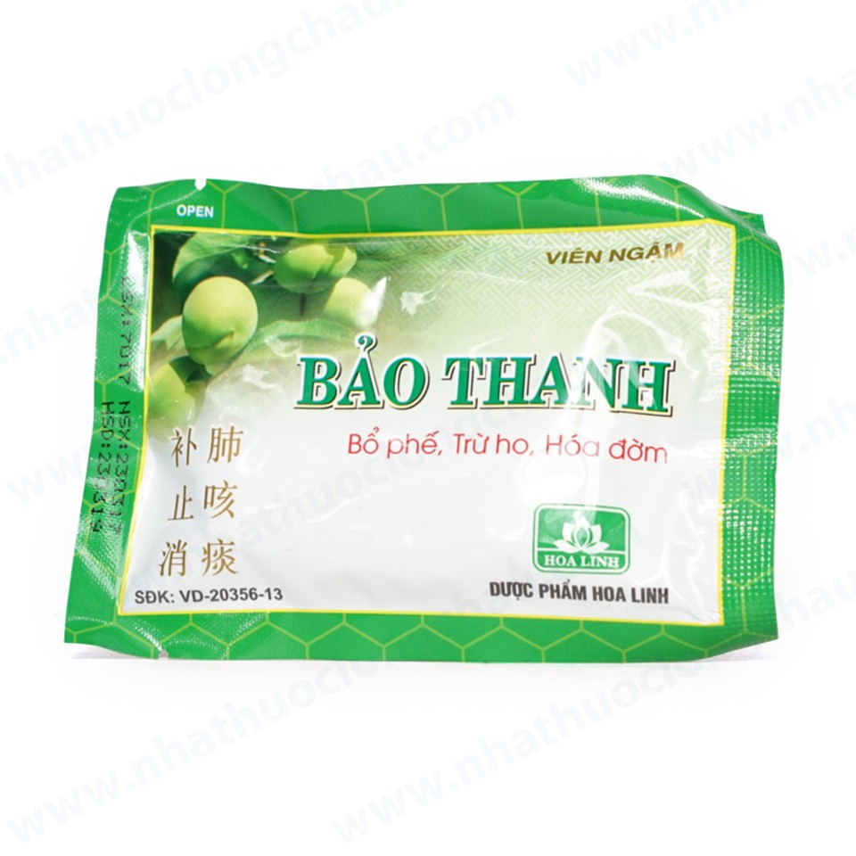 Viên Ngậm Bảo Thanh Hộp 20 vỉ x 5 viên