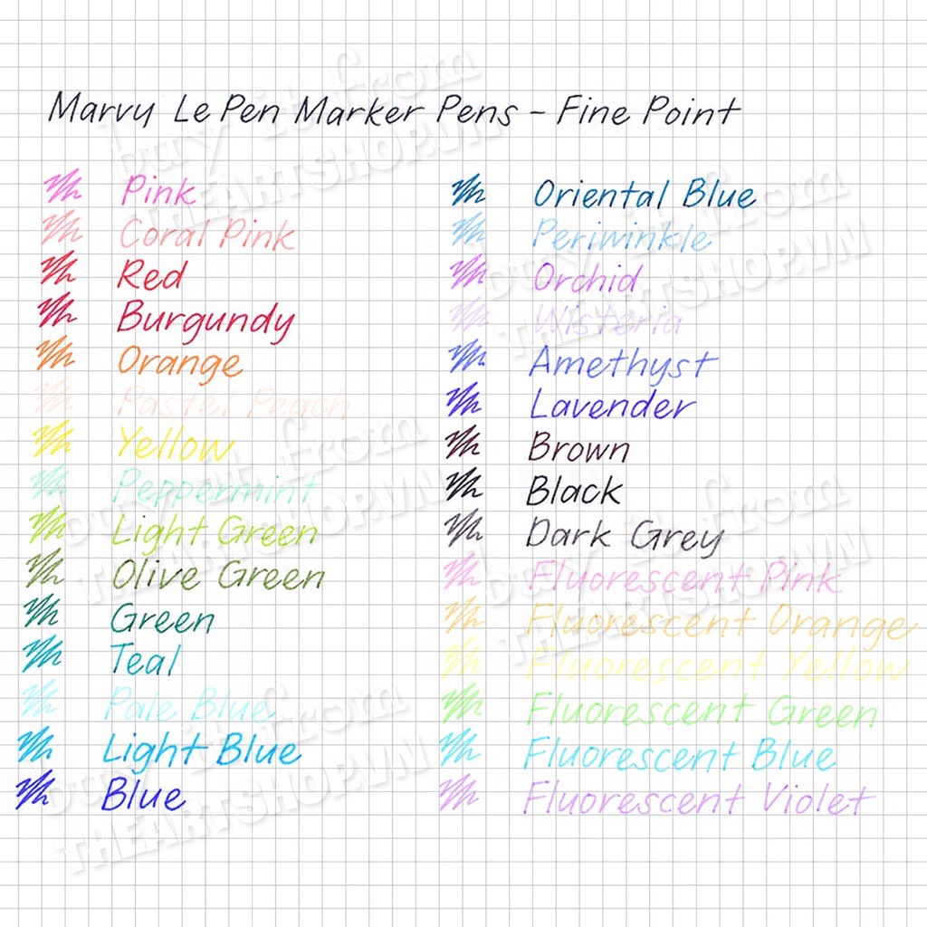 Bộ bút line màu đi nét MARVY LE PEN 4300 THEARTSHOP