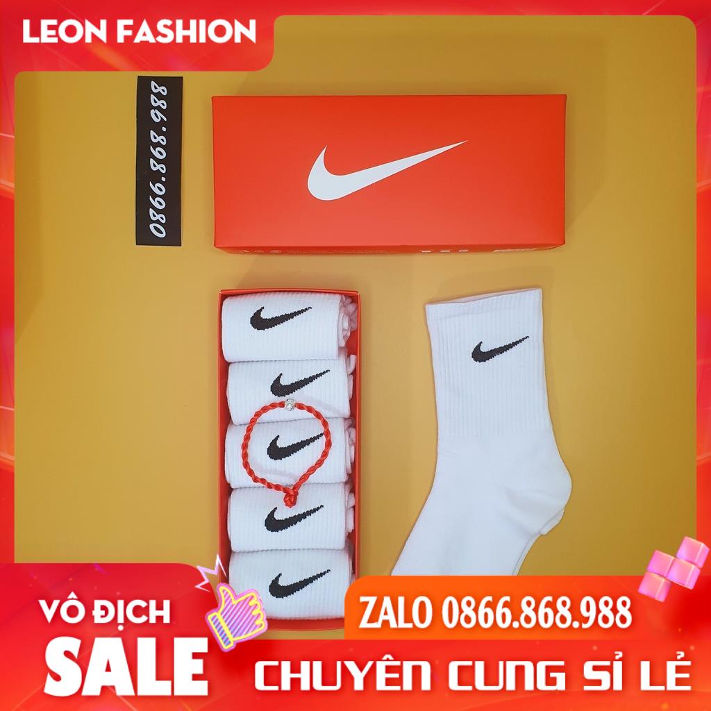 Hộp Tất Vớ NIKE 5 Đôi Cổ Lửng Nam Nữ Thể thao Dệt kim Cao cấp Hàng 1:1 QUÀ TẶNG - Kho sỉ tất