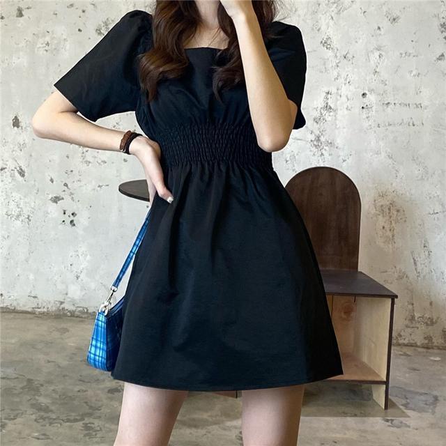 Đầm Ngắn Tay Cổ Thuyền Màu Trắng Phong Cách Retro Cho Nữ đầm nữ JL-LYQ-15