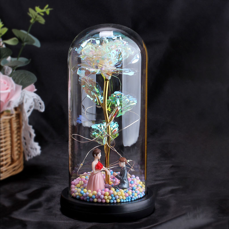 Mô hình hoa hồng có đèn LED phát sáng để làm quà tặng tinh tế