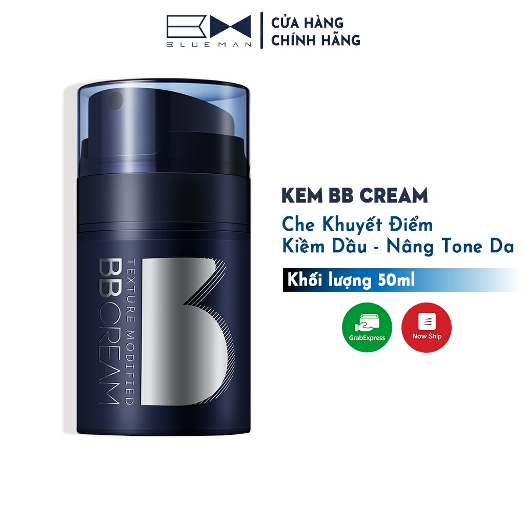 Kem Che Khuyết Điểm Cho Nam Blueman Kiềm Dầu Nâng Tone Da Và Che Điểm Thâm Mụn 50g