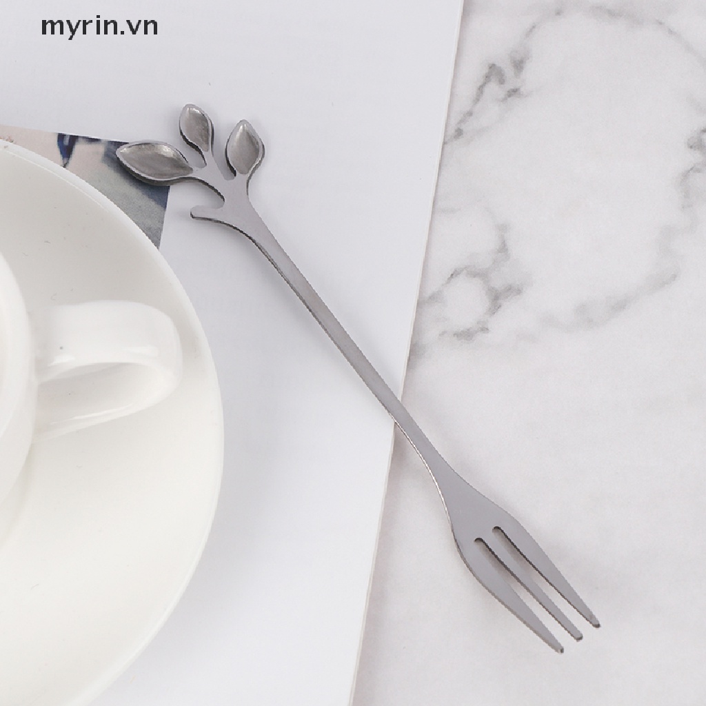 Muỗng Cà Phê Hình Chiếc Lá Bằng Thép Không Gỉ