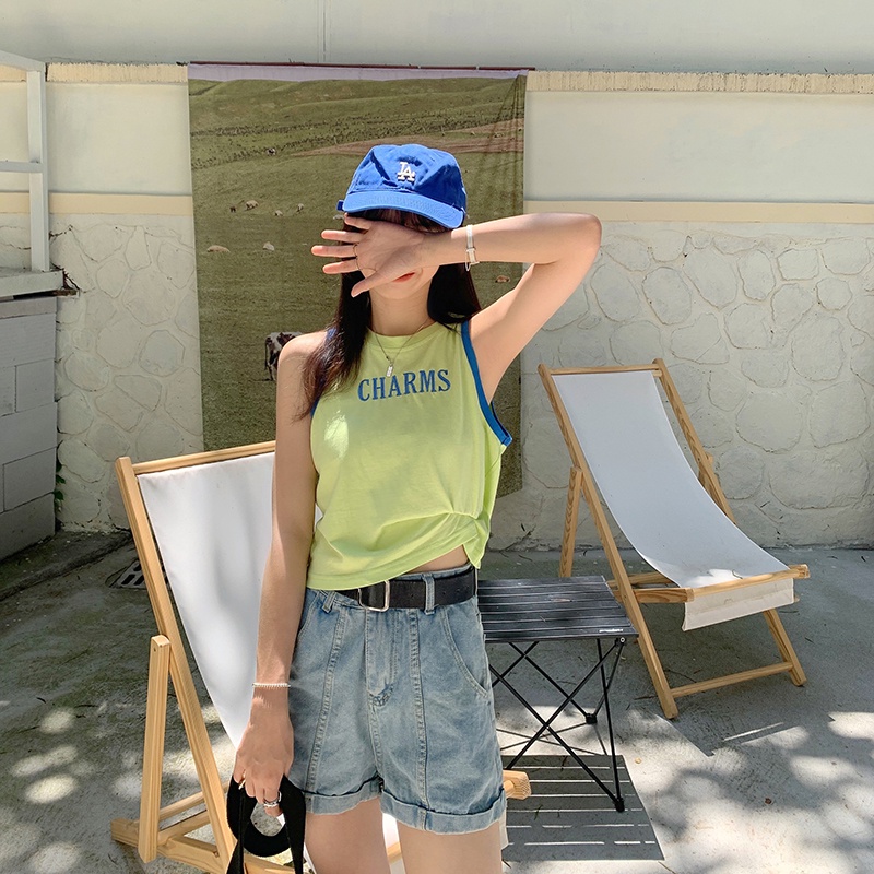 Áo thun sát nách phong cách Hàn Quốc thời trang cho nữ