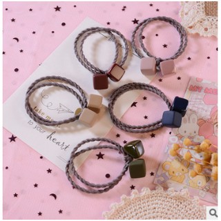 Dây thun cột tóc buộc tóc nữ Handmade vuông