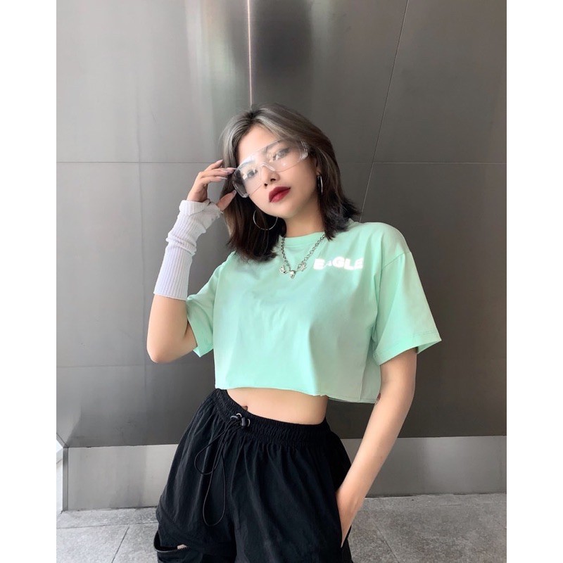 ÁO THUN CROPTOP NỮ MÀU XANH MINT