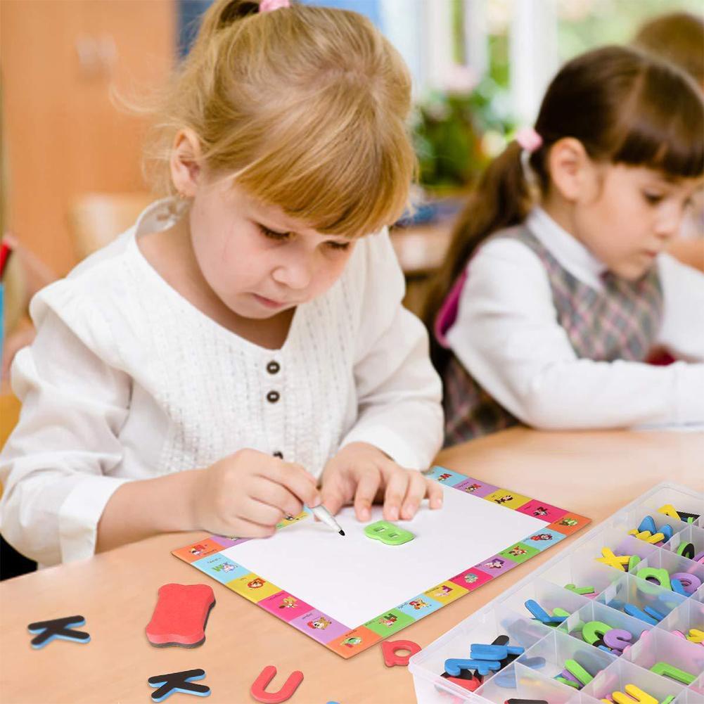 Set đồ chơi bảng nam châm hai mặt các chữ cái và phụ kiện dành cho trẻ em C0C9