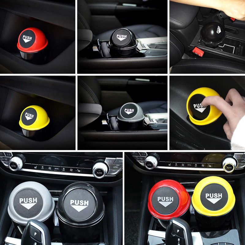 Thùng rác mini thiết kế nắp tự động cho xe hơi tiện dụng