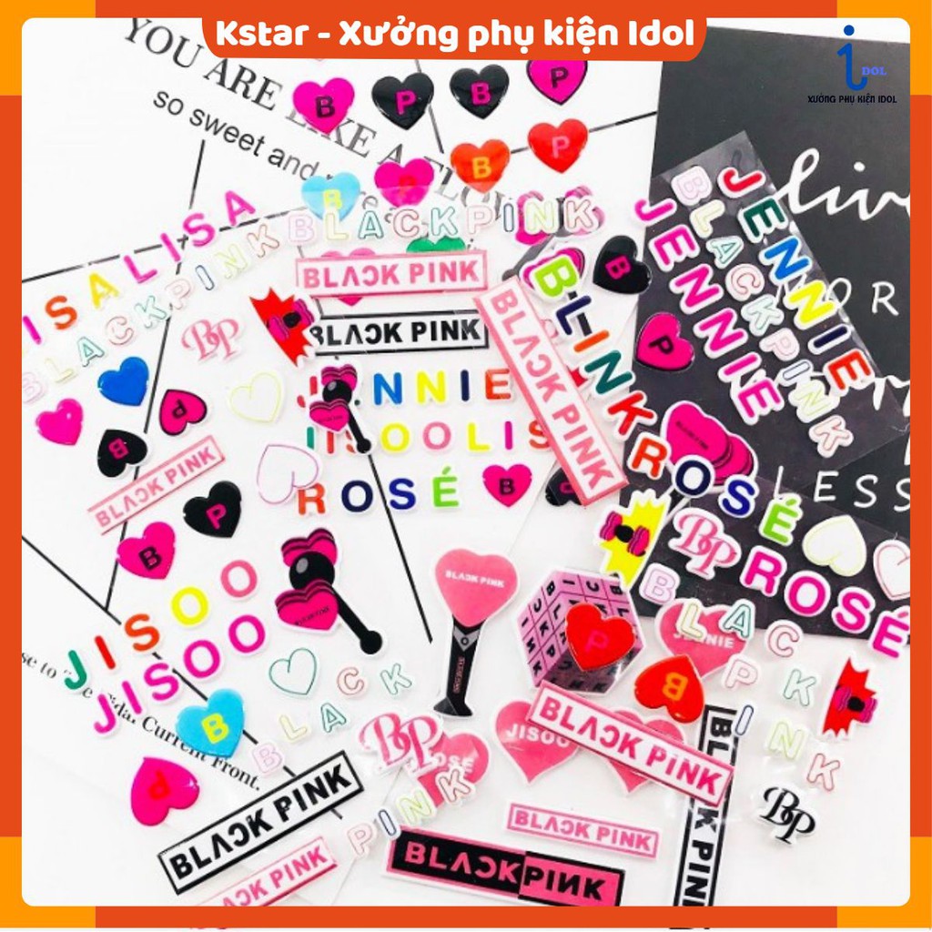 Sticker Dán điện thoại, máy tính ... Bangtan, BLACK PINK, EXO, GOT7, WANNA-ONE SEVENTEEN TWICE