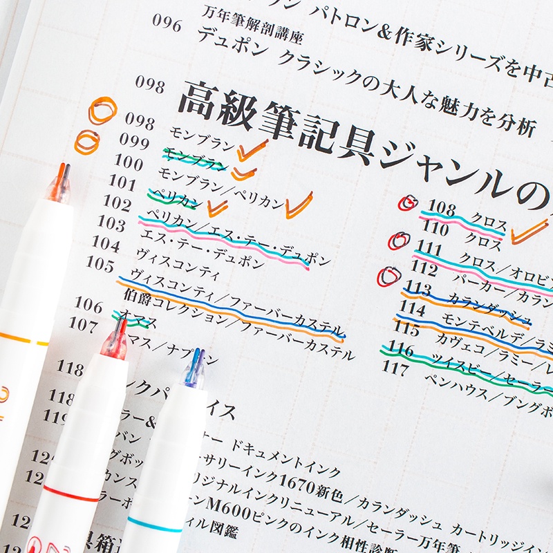 Bút Mực Gel Hai Đầu Ngòi 0.5mm Nhiều Màu Sắc Dùng Để Vẽ Tranh DIY