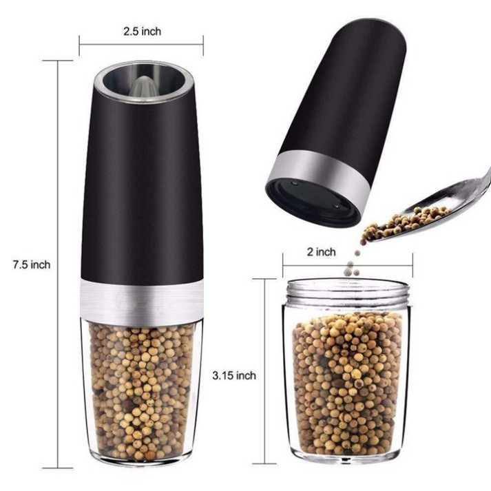 Sản Phẩm Máy xay hạt tiêu và gia vị GB-5090. Chất liệu thép không gỉ 201, ABS, Acrylic, lõi Mài gốm. Bảo hành 6 tháng. (