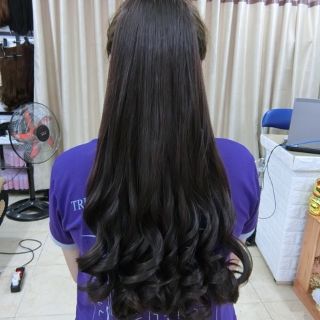 Tóc giả cột xoăn lọn tóc giả cột đẹp