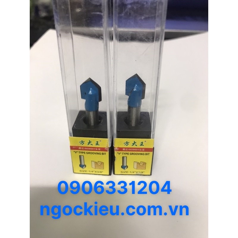 Combo2 MŨI PHAY ALU CHỮ V CAO CẤP 1/4 X 3/8