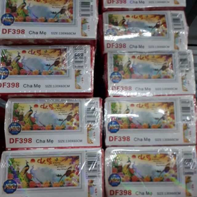 Tranh đính đá cha mẹ df398 ( 130x60)