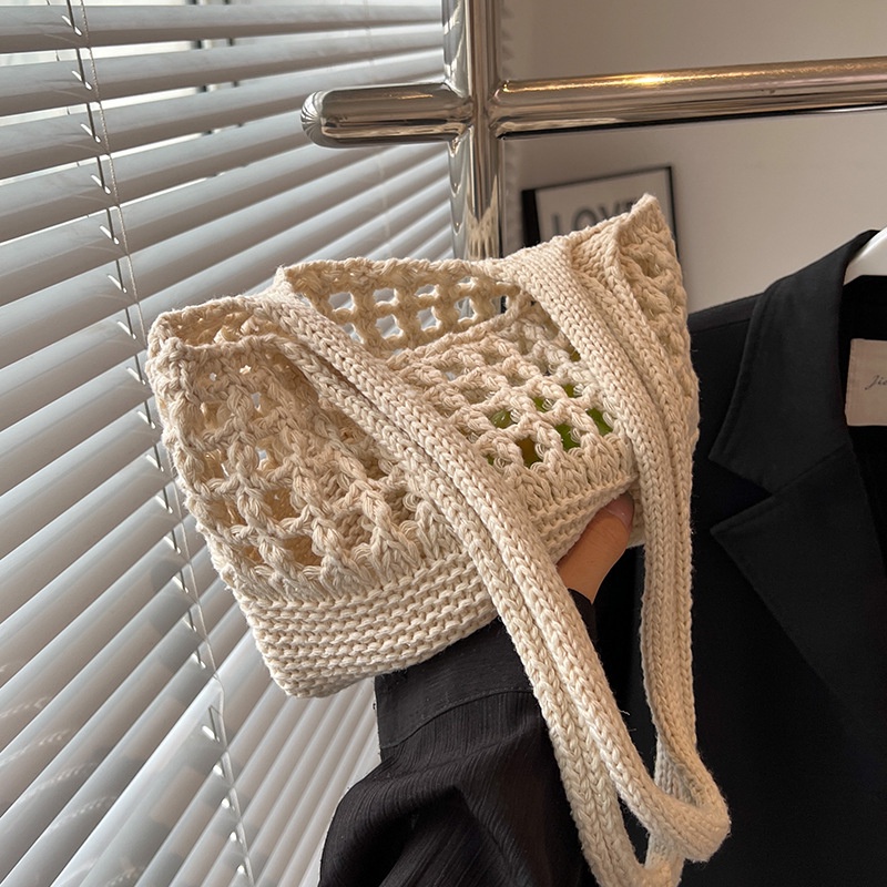 Túi Xách bucket Dệt Kim Thời Trang Cho Nữ