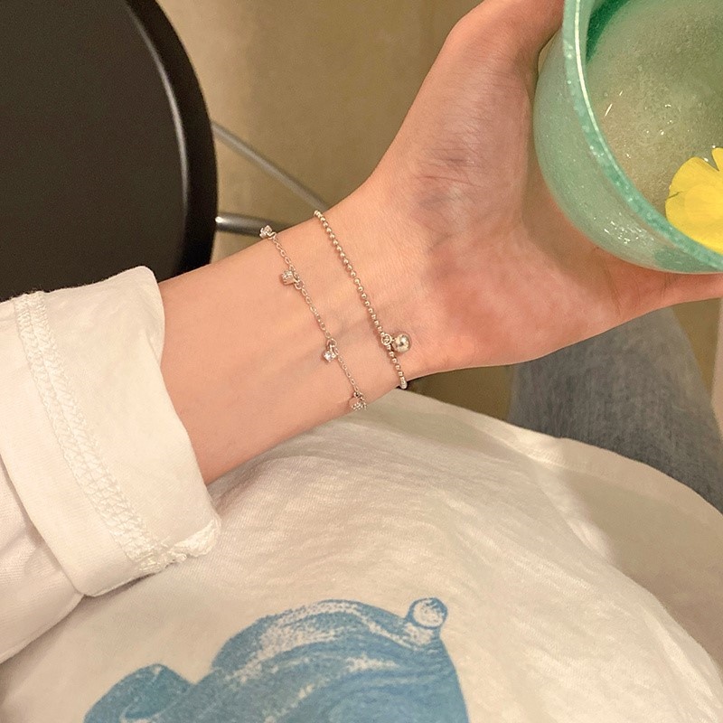 Vòng Tay Chuỗi Hạt Tròn Nhỏ Đơn Giản Thời Trang Hàn Quốc