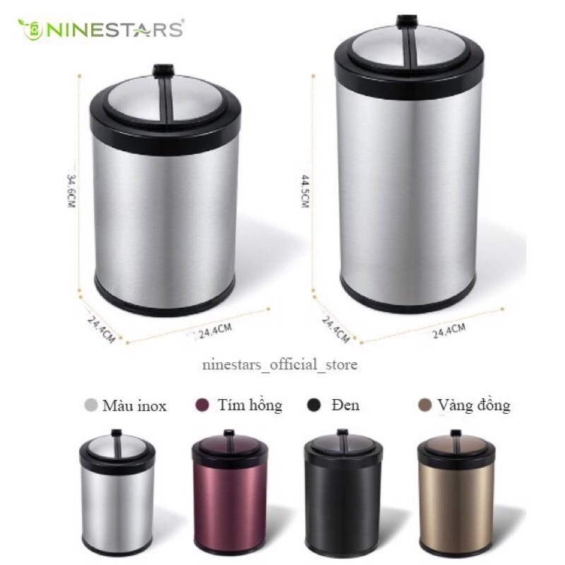 Thùng rác thông minh NINESTARS đóng mở tự động 12L