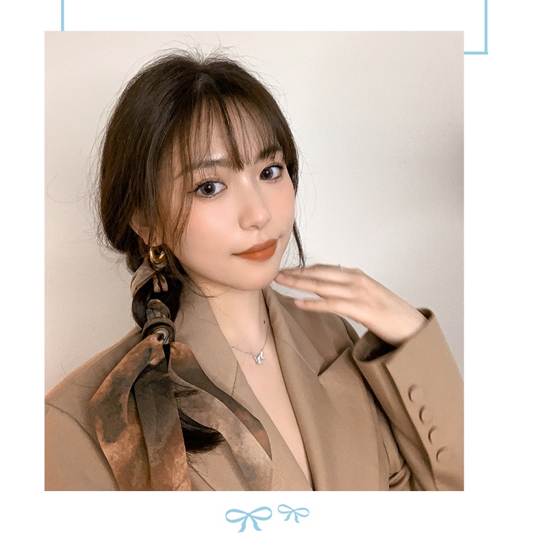 Dây cột tóc kiểu dây ruy băng thắt nơ xinh xắn