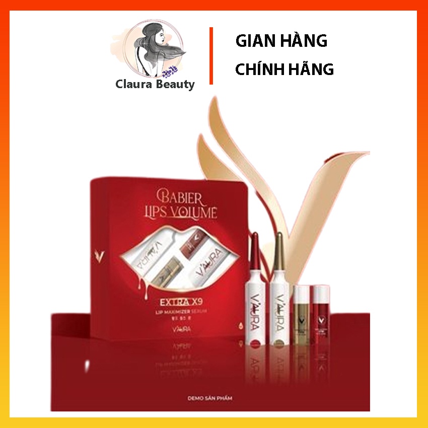 Bộ Tinh Chất Cấy Màu Môi Vaura Babier Lips Volume - Khử Thâm Môi - Giúp Môi Hồng Tự Nhiên - Mẫu Mới Nhất Claura Beauty