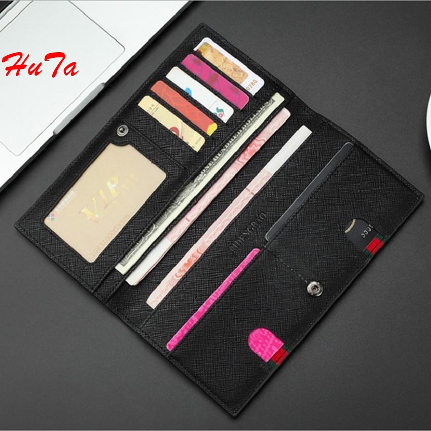 Ví da nam Huta dập vân sang trọng, ví dài cầm tay thời trang nam nữ phong cách Hàn Quốc | BigBuy360 - bigbuy360.vn