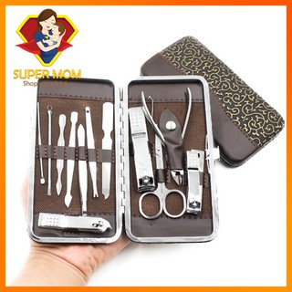 Bộ Dụng Cụ làm móng 12 món, Bộ Bấm Móng Tay, Bộ Kiềm cắt móng tay, móng chân - Hàng cao cấp