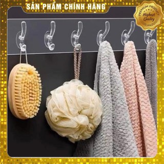 MÓC DÁN TƯỜNG 6 MÓC - Thanh 6 móc treo đồ dán tường siêu dính chịu lực đa năng trong suốt - thegioiphukien
