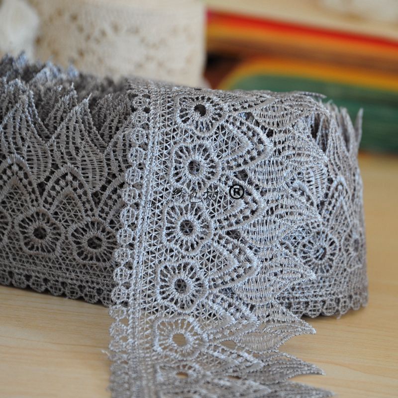 Dây Thêu Họa Tiết Lá Rộng 9CM Dài 1yard(0.9M)