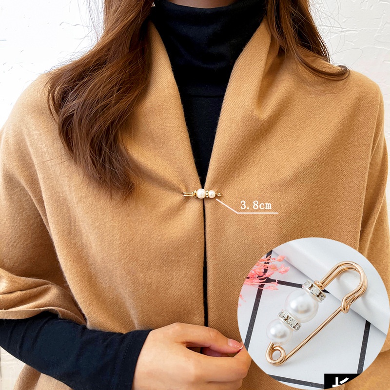 Quần thời trang Hàn Quốc Ghim thắt lưng Ngọc trai Trang sức Trâm cài áo dễ thương cho phụ nữ
