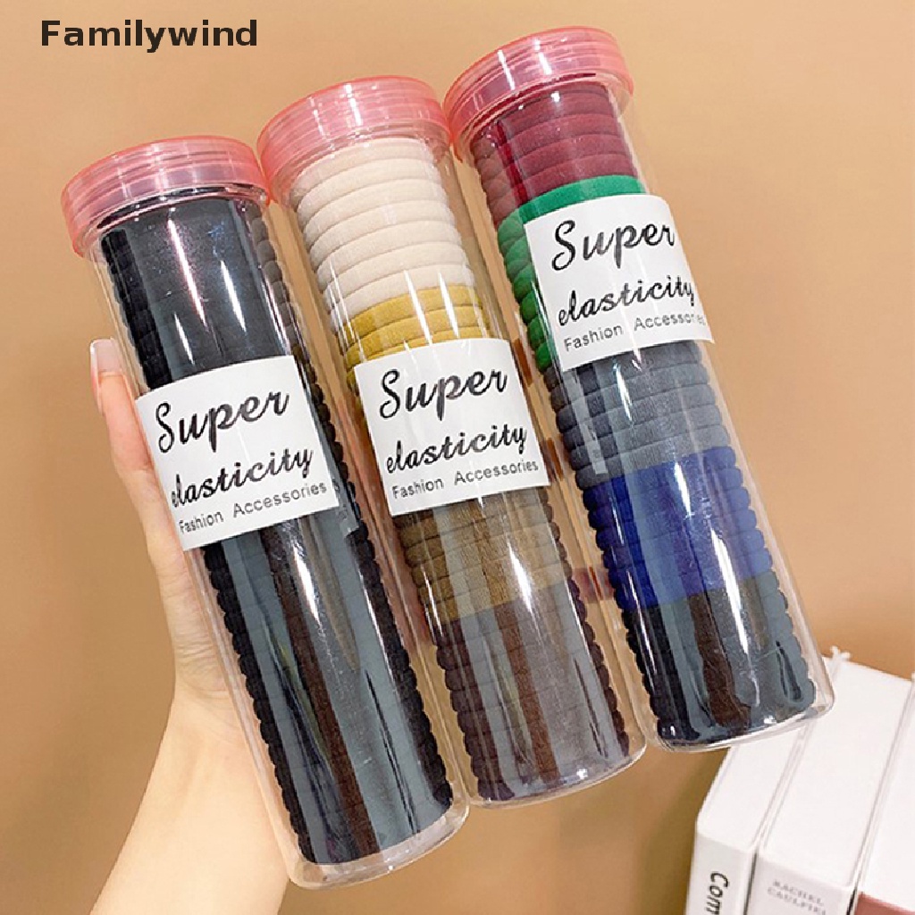 Set 30 Dây Buộc Tóc Cao Su Co Giãn Màu Trơn Dễ Thương Cho Bé Gái