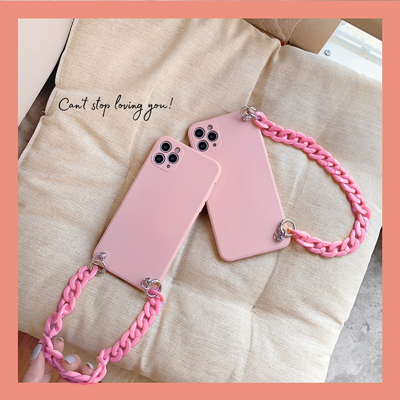 Phone Case for Samsung Galaxy S10 Note 10 Lite 2020 A91 M80s Note 10 Lite A81 M60s A71 A51 4G Note 10 Plus 9 8 5 J7 Prime ON7 2016 Hand Chain Casing Soft Cover Korean Ins Milk white pink Acrylic ins style