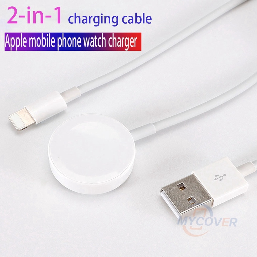 Watch Fast Charger Cable Wireless for Apple iWatch Series 5 4 3 2 1 Portable USB Phone 2 in 1 Cables iPhone X Xs 11 Max