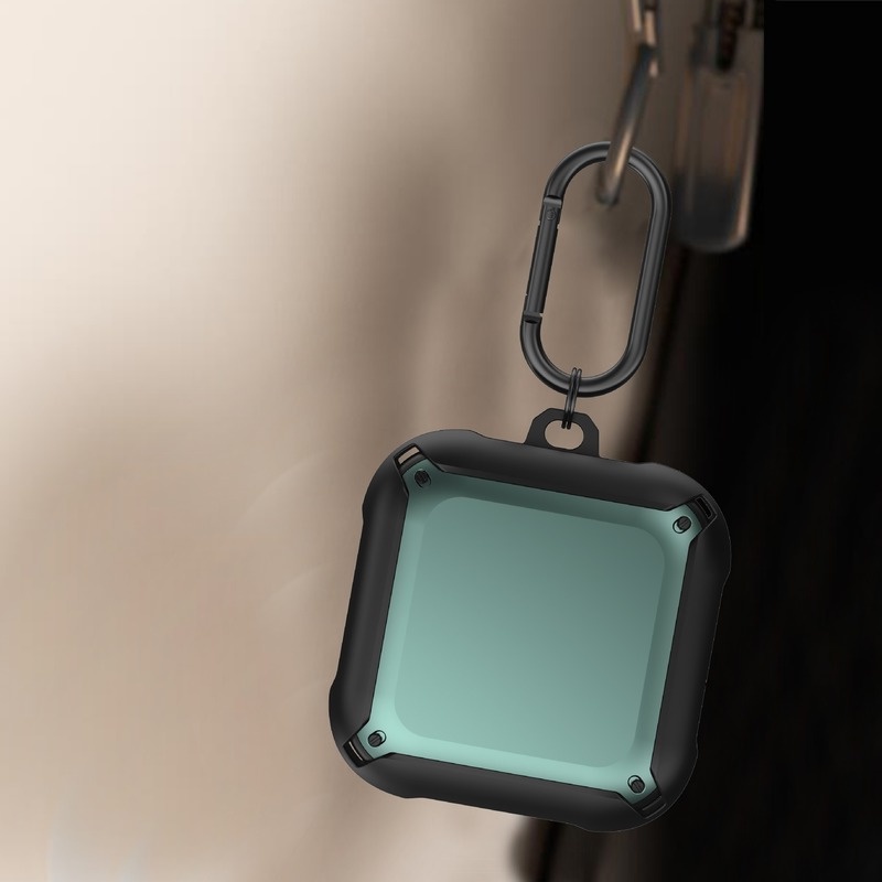 Vỏ Bảo Vệ Hộp Sạc Tai Nghe Beats Fit Pro Bằng TPU Dẻo Bề Mặt Gồ Ghề Có Móc Treo Phía Trước Có Đèn LED Hiển Thị