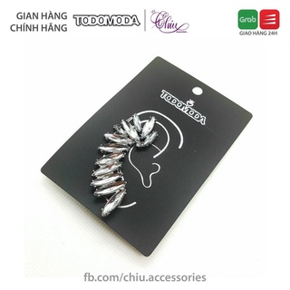 Todomoda khuyên tai có cài đá trắng cánh chim