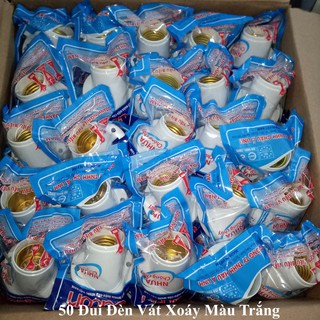 [COMBO] 50 Đui Đèn Vát Xoáy Gắn Tường E27 Màu Trắng Eliton